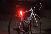 Stock photo of bicycle with back light