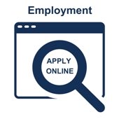Employment with brief case icon