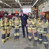 photo of high school students in firefighter program