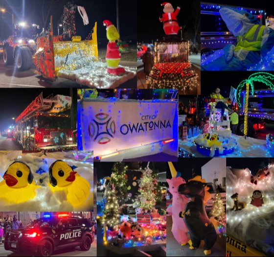 holiday parade photo collage