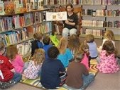 stock photo of library strorytime