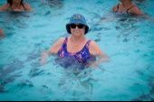 photo of water aerobics participant