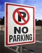 Stock photo of no parking sign