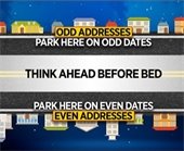 Think ahead before bed parking restrictions graphic
