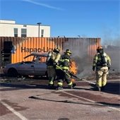 Photo of firefighter training in March 2024 in Lake Crystal