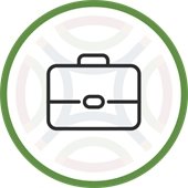 Employment with brief case icon