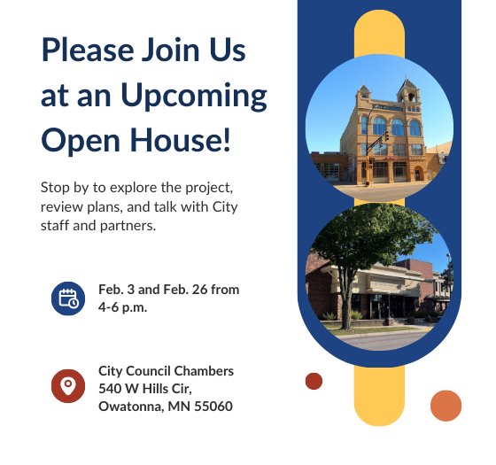 Graphic promoting Public Safety Facilities open houses