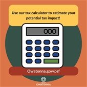 PSF website and insert tax calculator graphic