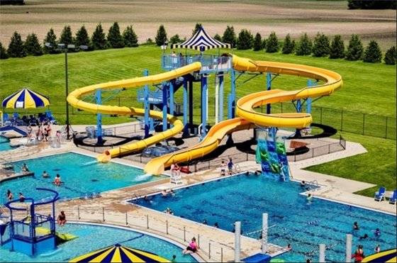 River Springs Water Park drone shot