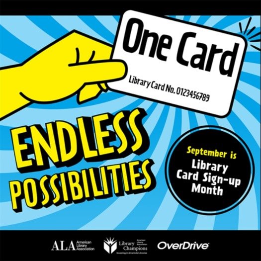 Library Card Month graphic