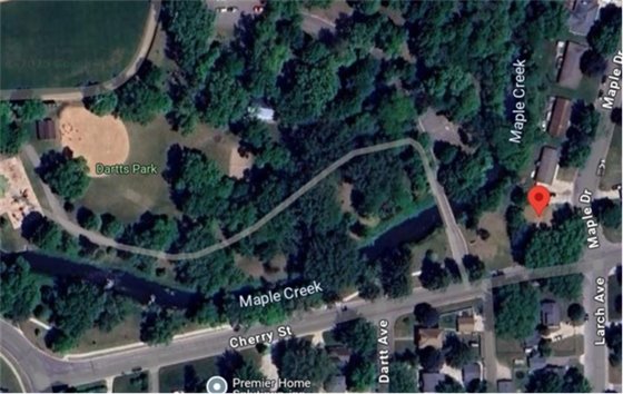 aerial view of 502 Maple