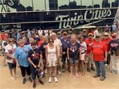 Group of Owatonna Social Common's members at Twin's baseball game