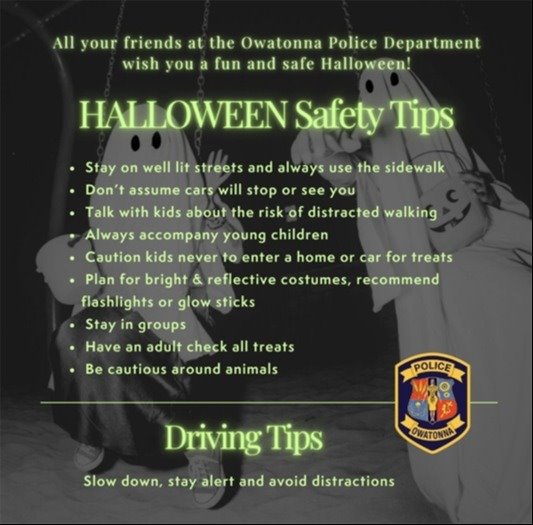 halloween safety PD tips graphic
