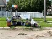 photo of junk at curb