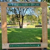 Photo of selfie frame in park