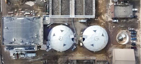 March 2025 aerial photo of wwtf