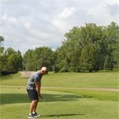 Golfer teeing off at Brooktree