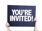 You're invited sign stock photo