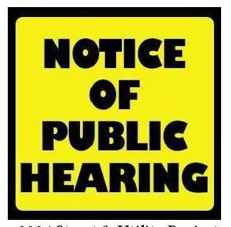 Notice of Public Hearing 